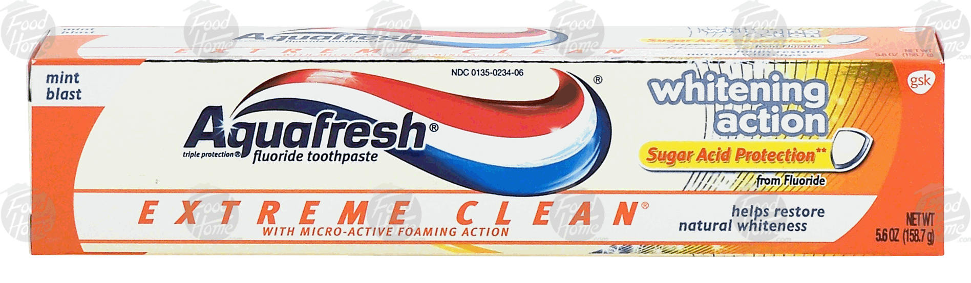 Aquafresh Extreme Clean whitening action flouride toothpaste, mint blast Full-Size Picture